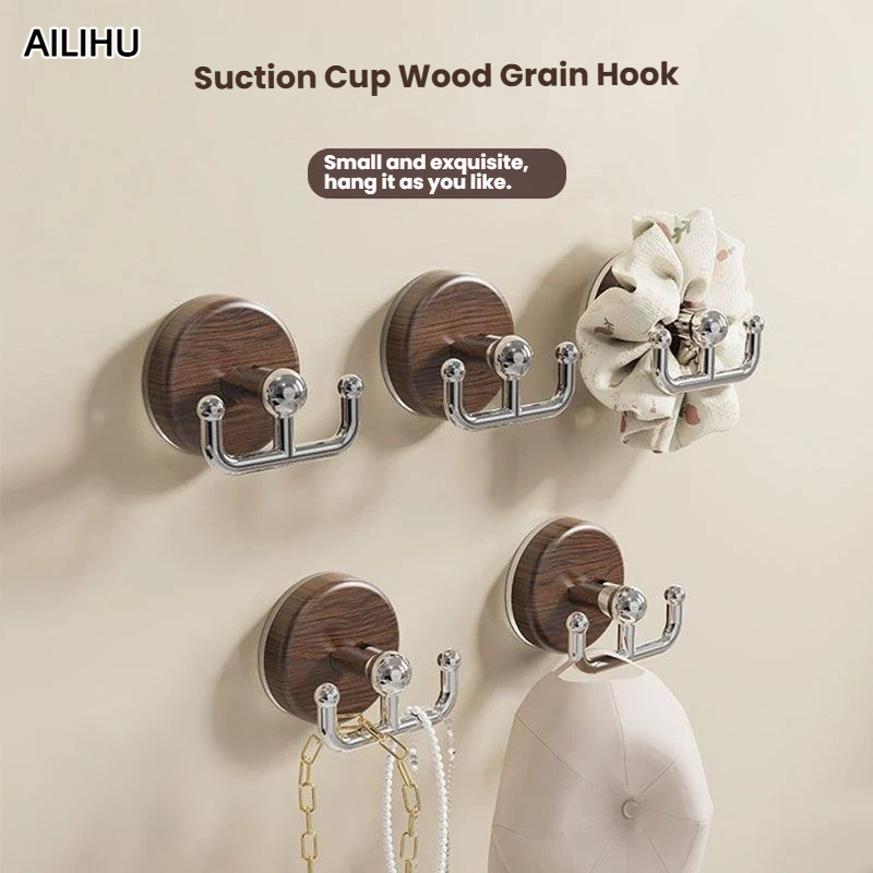Home Bathroom Door - Home Storage Wood Grain Suction Cup