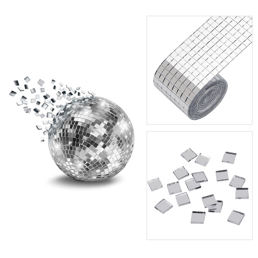 Home Bathroom Tiles Design - Creative Self Adhesive Glass Mosaic Mirror