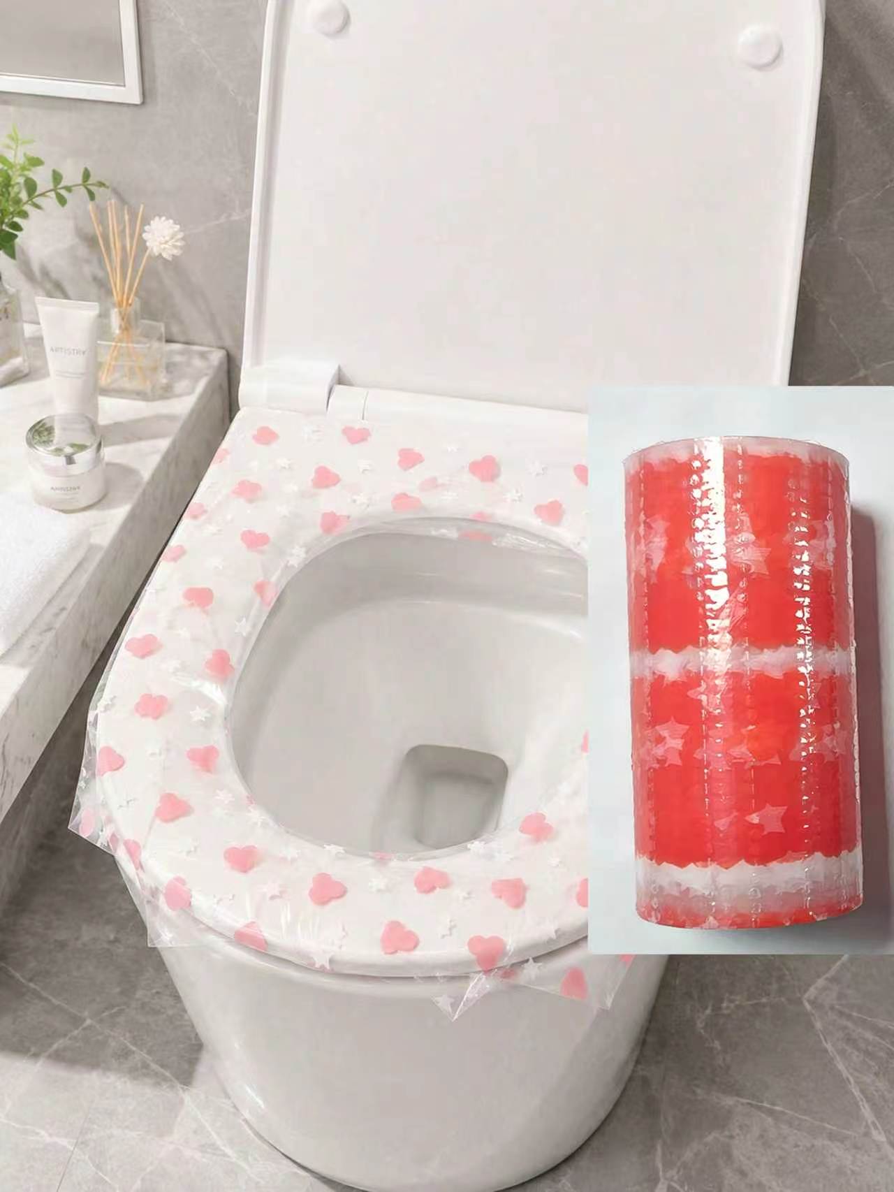 Home Bathroom Equipment - 133pcs/roll disposable toilet seat covers, waterproof