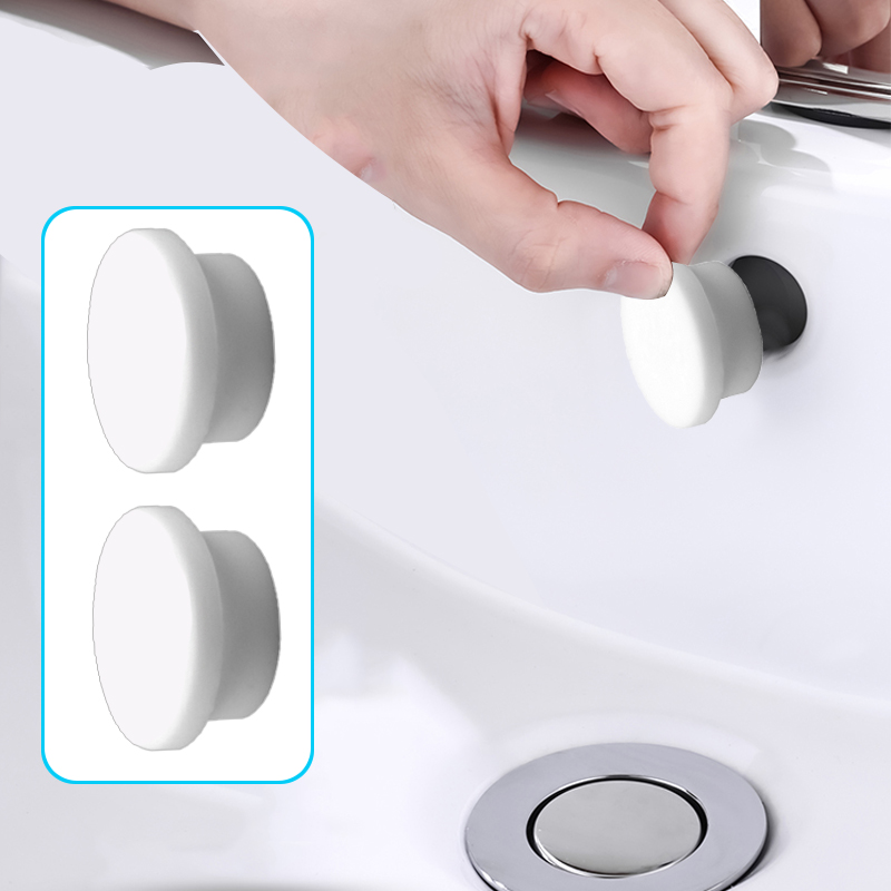 Home Bathroom Equipment - 2/4/8PC Bathroom Rubber Wash Basin Overflow