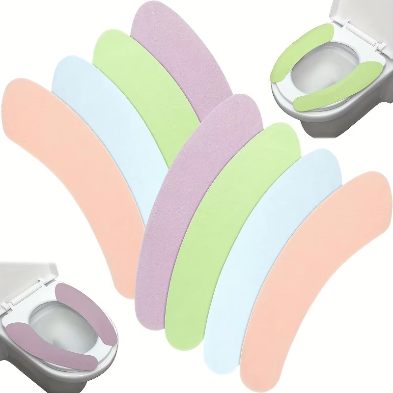 Home Bathroom Equipment - 1/5/10Pairs Colorful Toilet Seat Cushion Soft