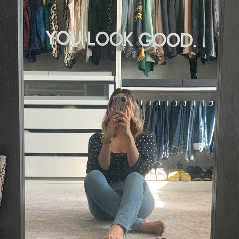 Home Goods Bathroom Cabinets - You Look Good Mirror Wall Sticker