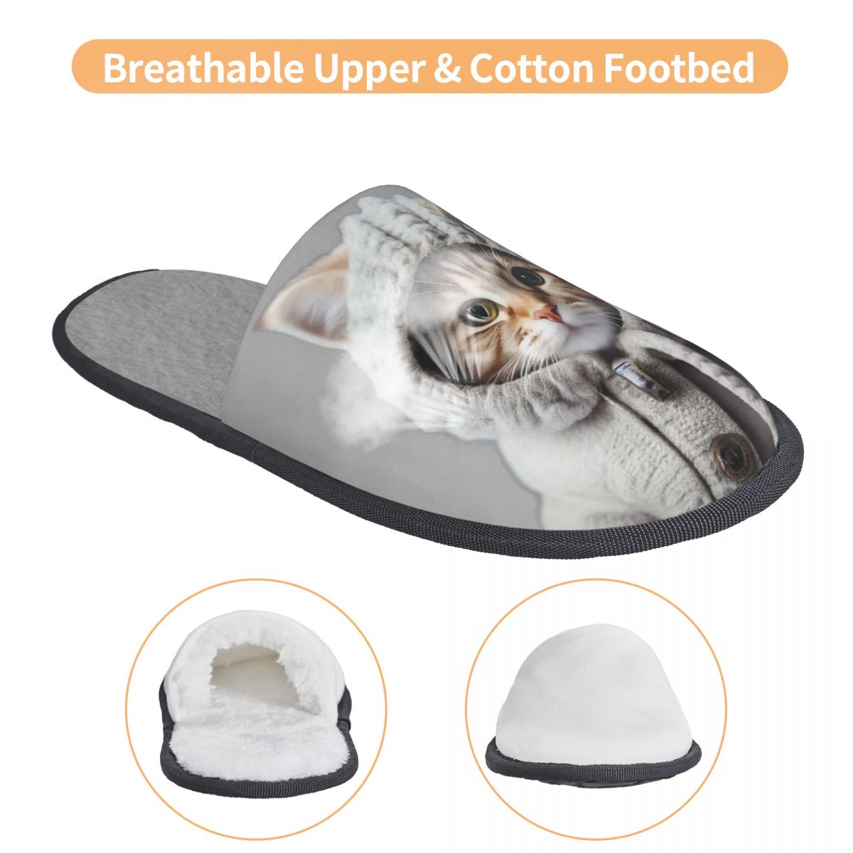Custom Cute Cat Guest Slippers - Your Home Bathroom recension och pris