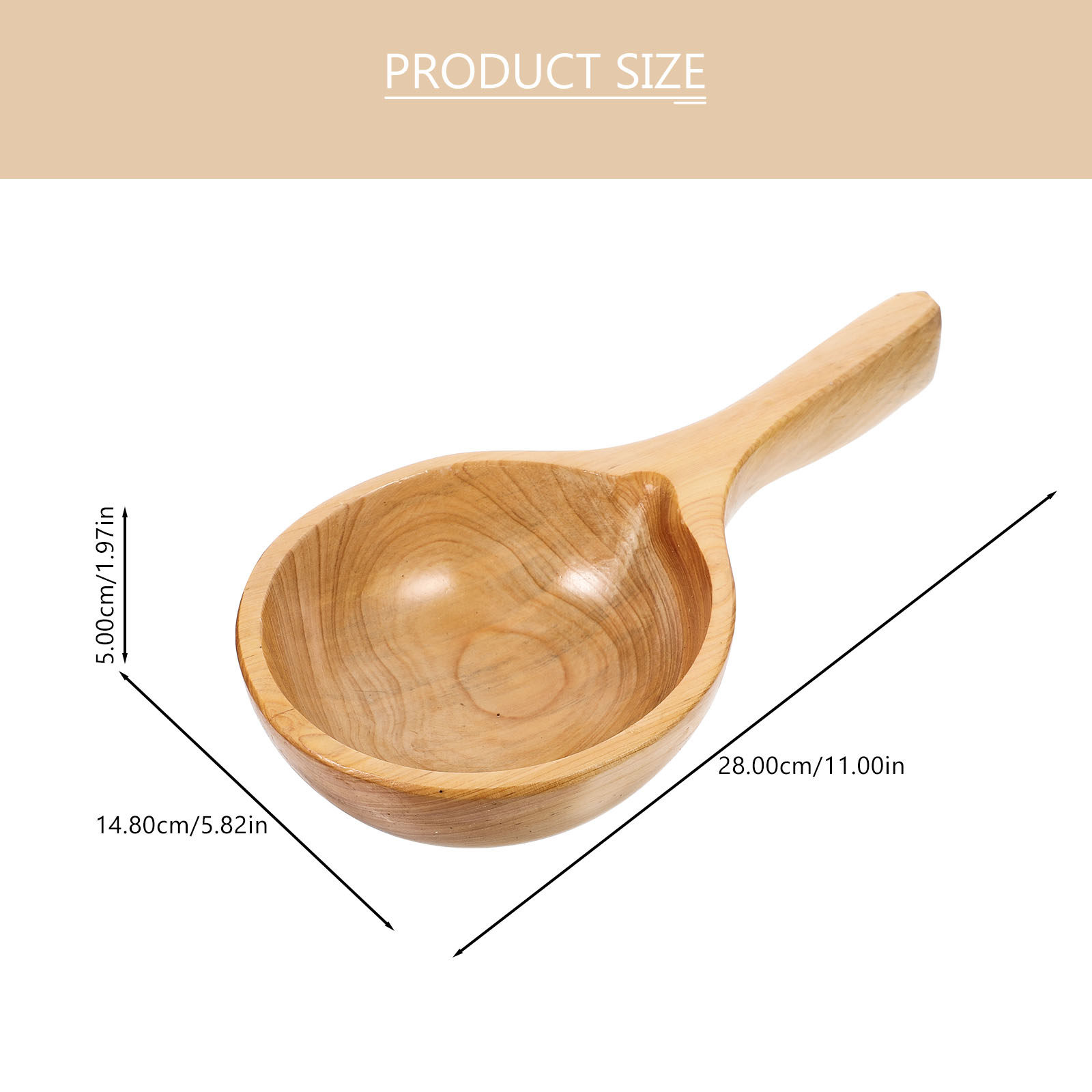 Wooden Water Ladle Ergonomic K - Home Bathroom Sauna recension och pris