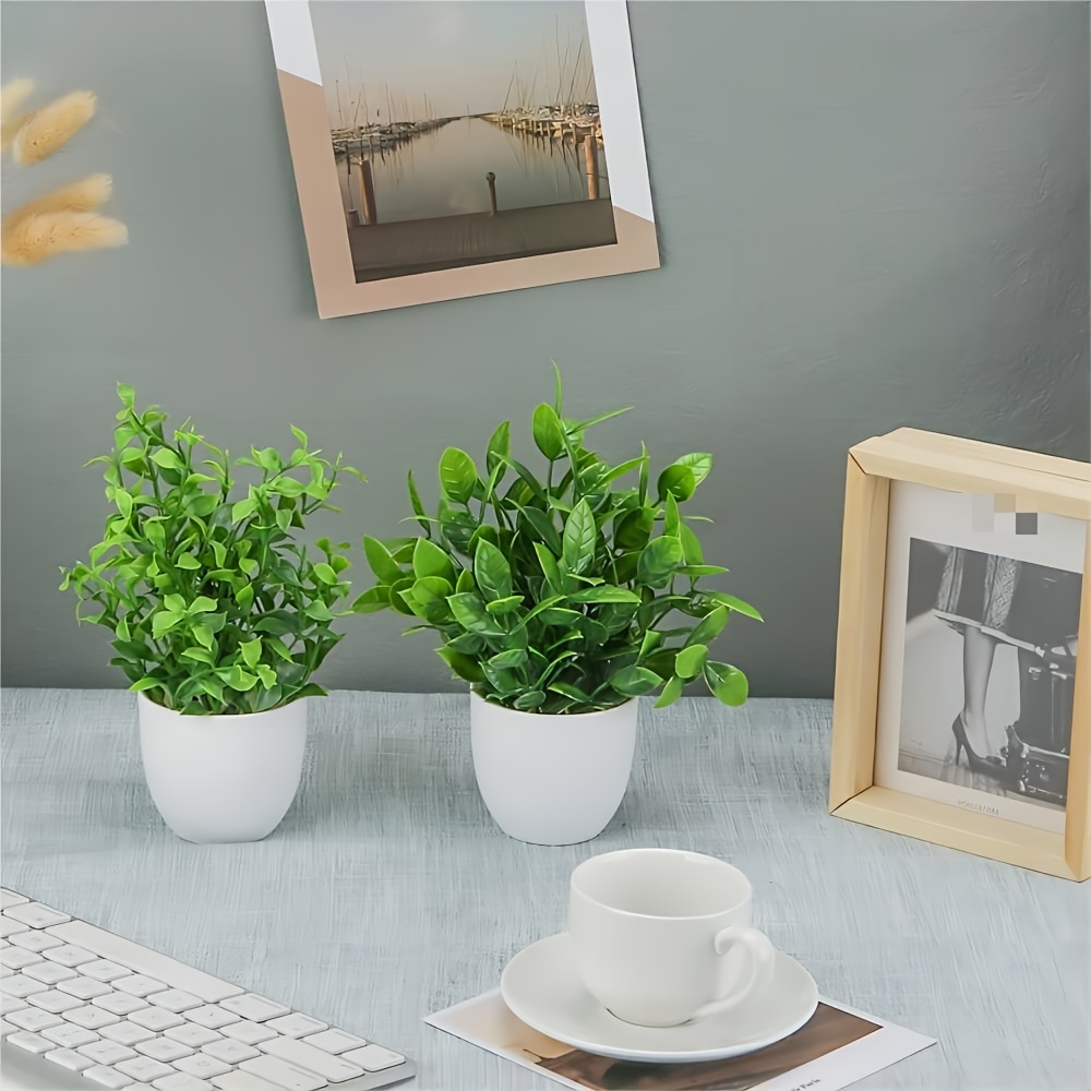 4pcs Mini Artificial Potted Pl - Home Bathroom Shelf recension och pris