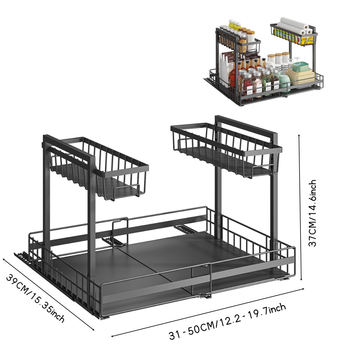 2-Tier Expandable Under Sink O - Home Goods Bathroom Cabinets recension och pris