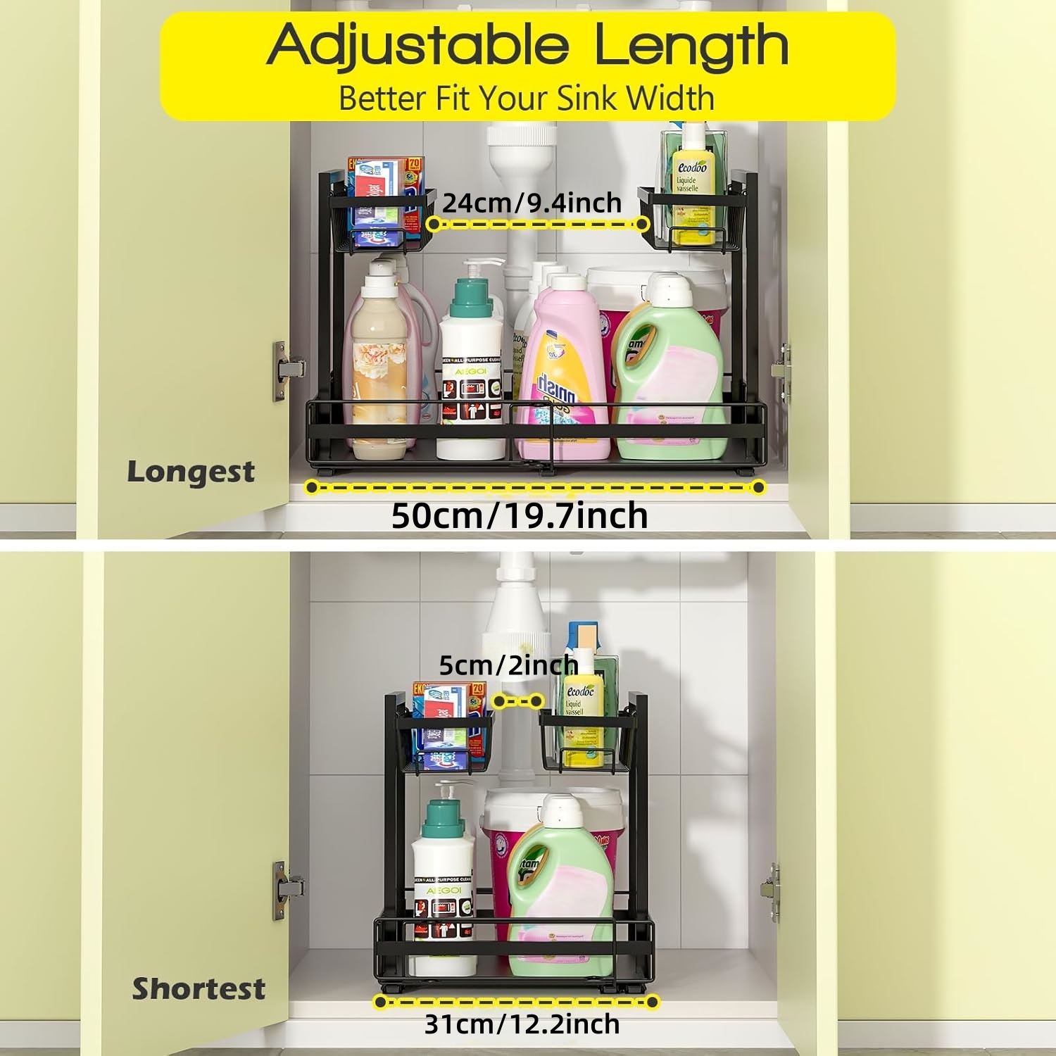 2-Tier Expandable Under Sink O - Home Goods Bathroom Cabinets recension och pris