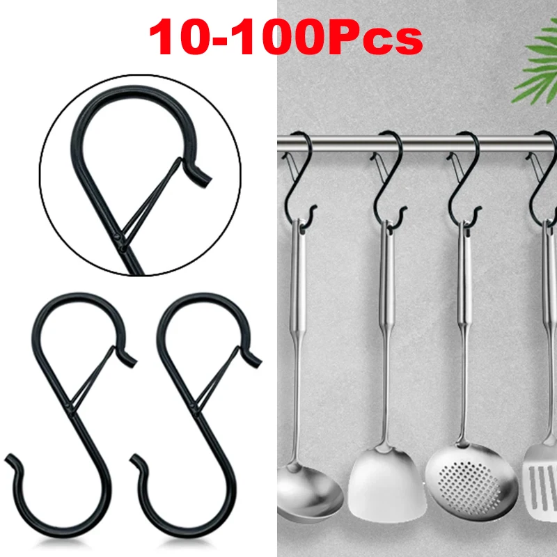10 /100pcs Metal Hanging Hooks - Home Bathroom Shelf recension och pris