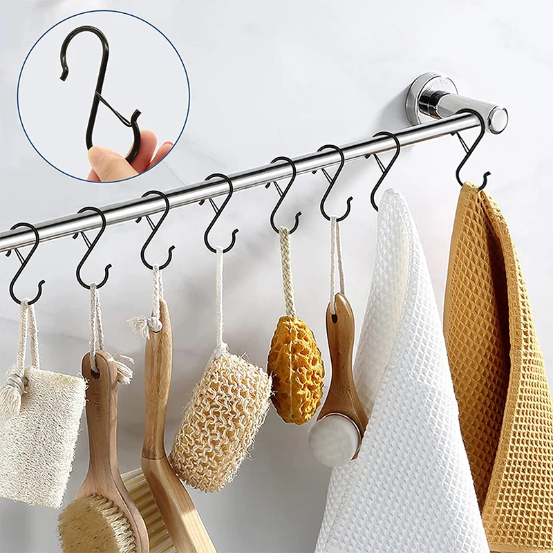 10 /100pcs Metal Hanging Hooks - Home Bathroom Shelf recension och pris