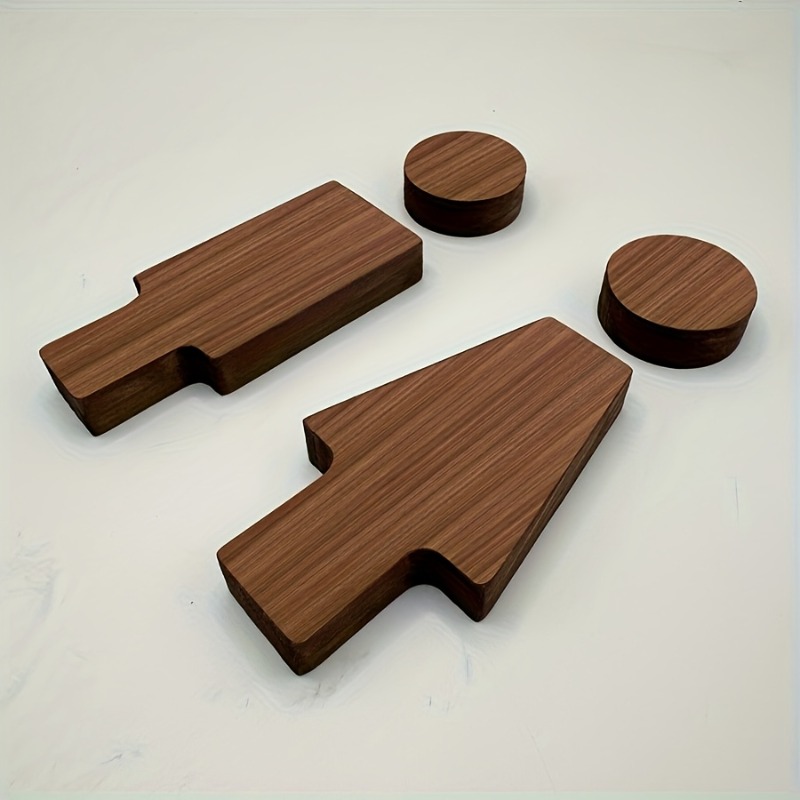 2PCS Wooden Bathroom Sign for  - Home Bathroom Equipment recension och pris