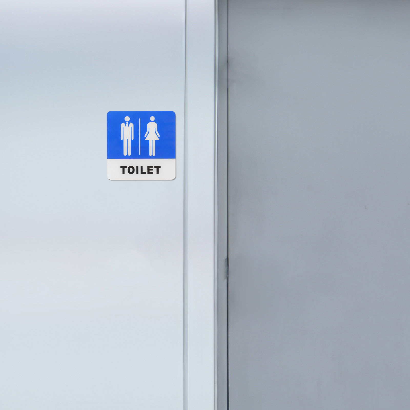Unisex Toilet Door Sign Thick  - Home Bathroom Door recension och pris