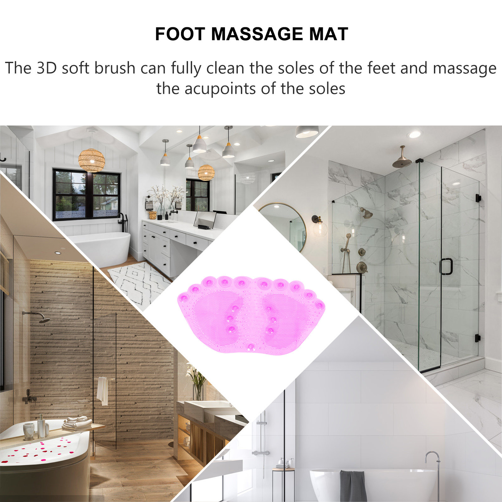 1Pcs Massage Bathing Mat PVC N - Home Bathroom Sauna recension och pris