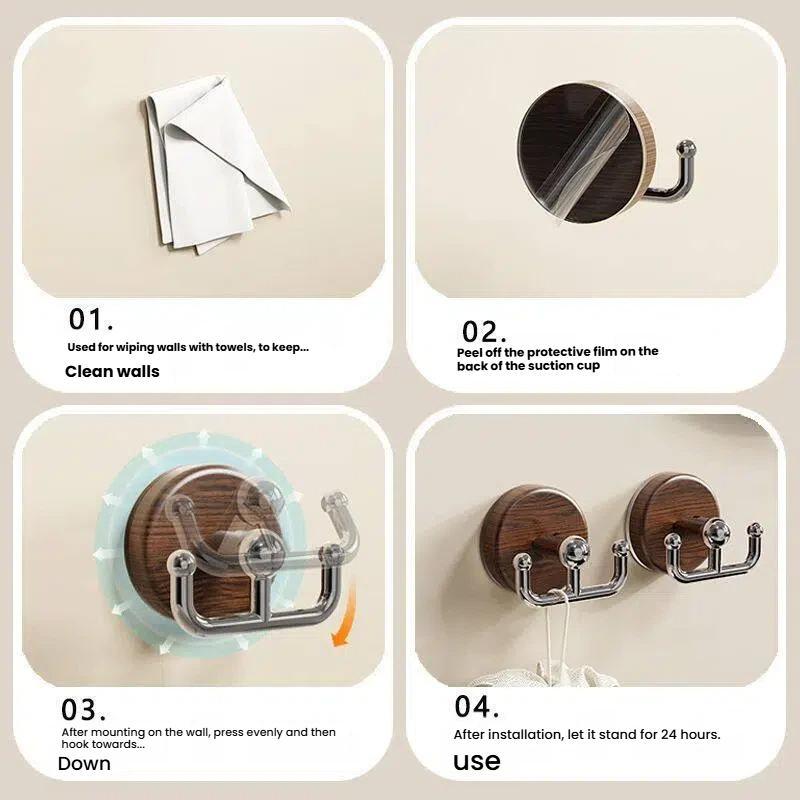 Home Storage Wood Grain Suctio - Home Bathroom Door recension och pris