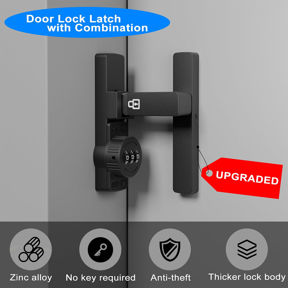 Security Barn Door Lock 3-Digi - Home Bathroom Door recension och pris