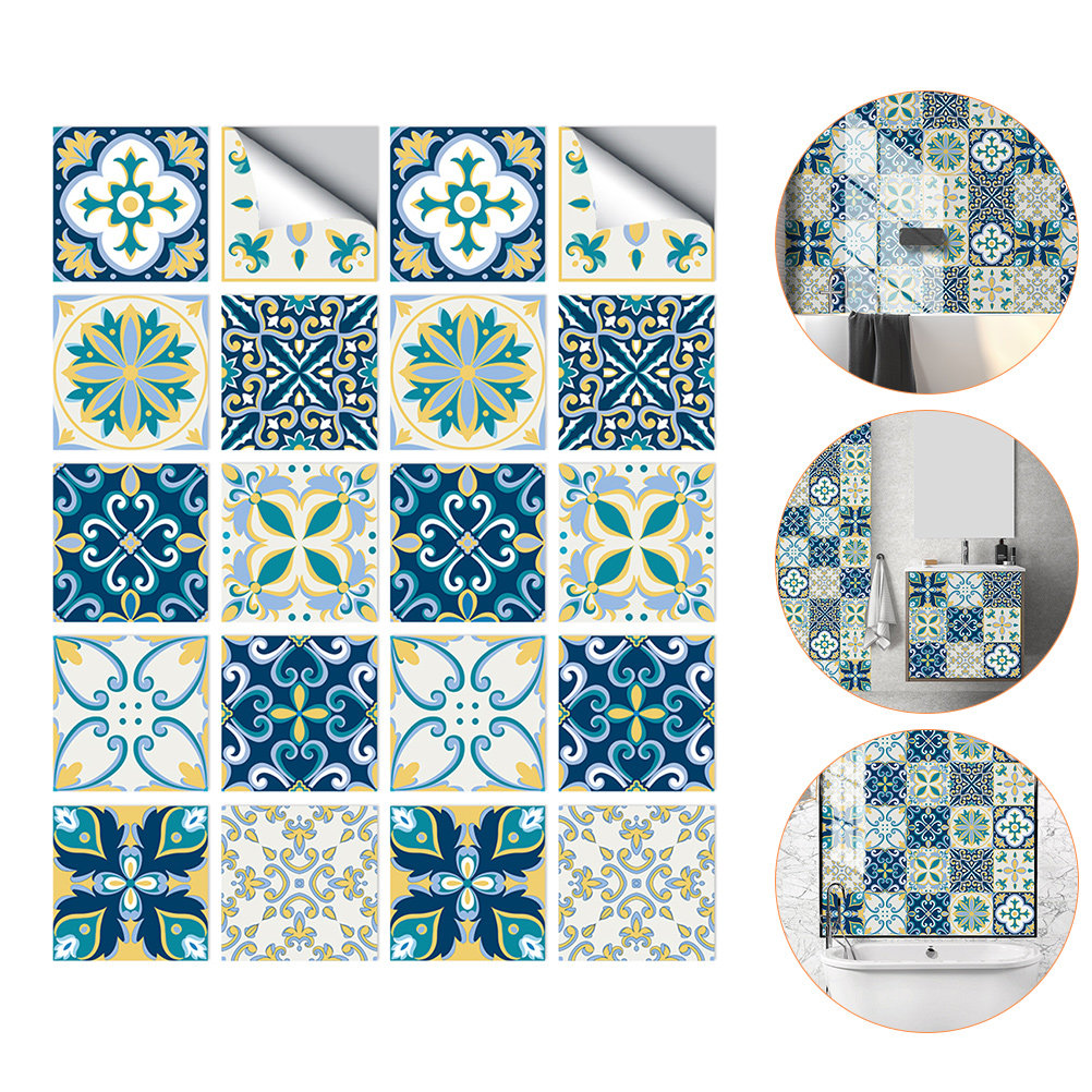 20pcs PVC Peel Sticker Tile Wa - Home Bathroom Tiles Design recension och pris