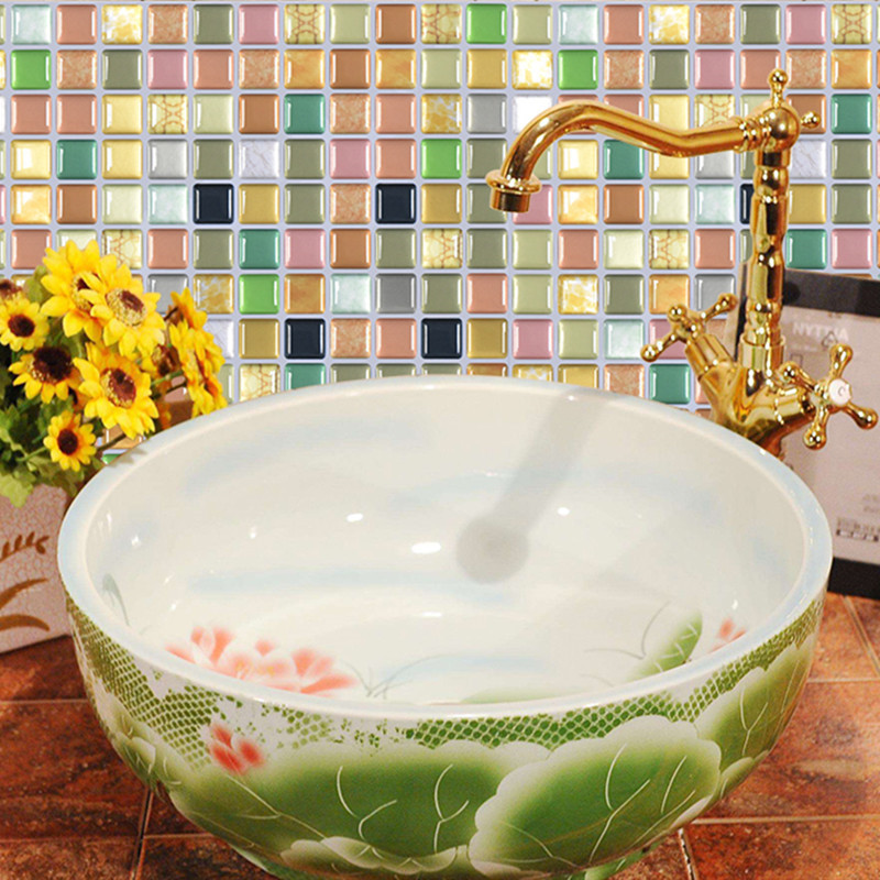 3D Mosaic Wall Mural Tile Stic - Home Bathroom Tiles Design recension och pris