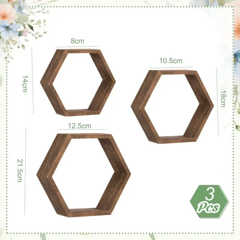 Latest Models Hexagon Floating - Home Bathroom Shelf recension och pris