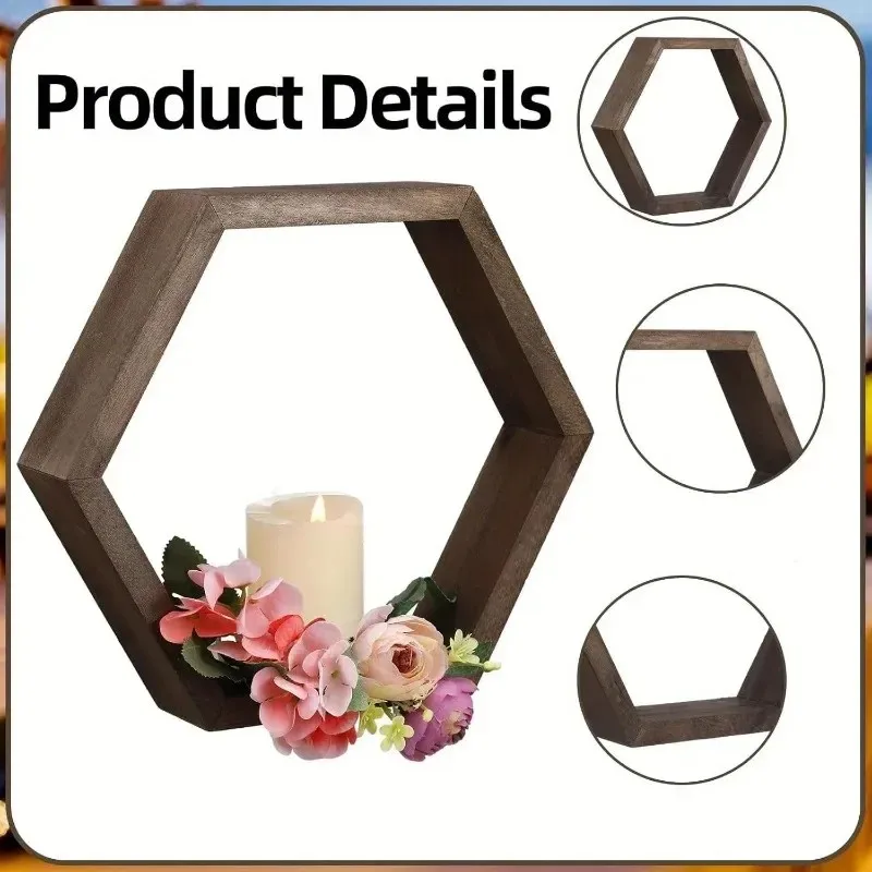 Latest Models Hexagon Floating - Home Bathroom Shelf recension och pris