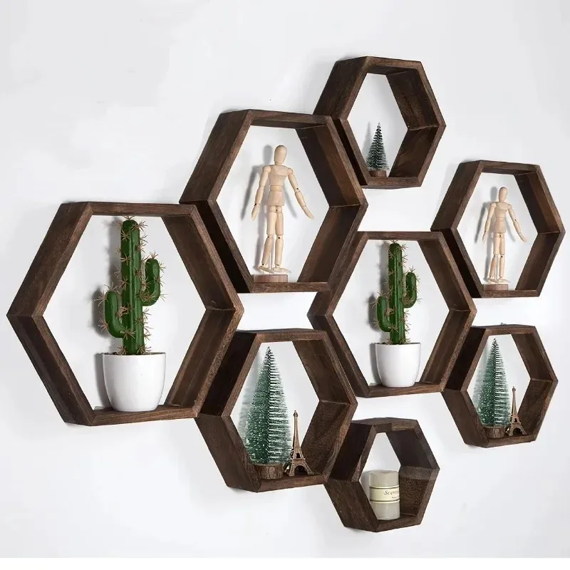 Latest Models Hexagon Floating - Home Bathroom Shelf recension och pris