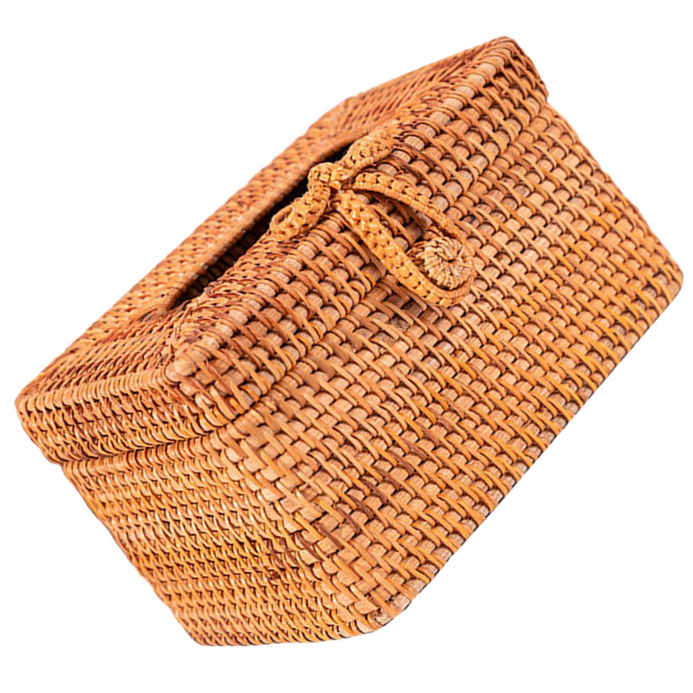 Natural Hand Woven Tissue Box  - Home Bathroom Paper Towel Dispenser recension och pris
