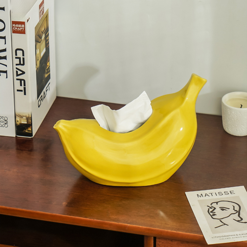 Cute Banana Tissue Box Holder  - Home Bathroom Paper Towel Dispenser recension och pris