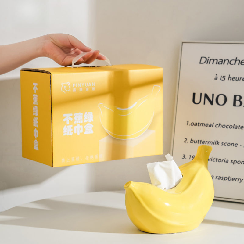 Cute Banana Tissue Box Holder  - Home Bathroom Paper Towel Dispenser recension och pris