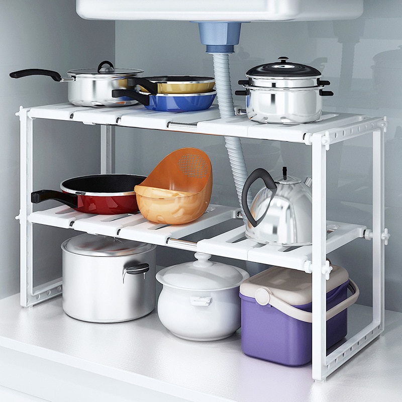 Under Sink Organizer 2-Tier Ex - Home Goods Bathroom Cabinets recension och pris