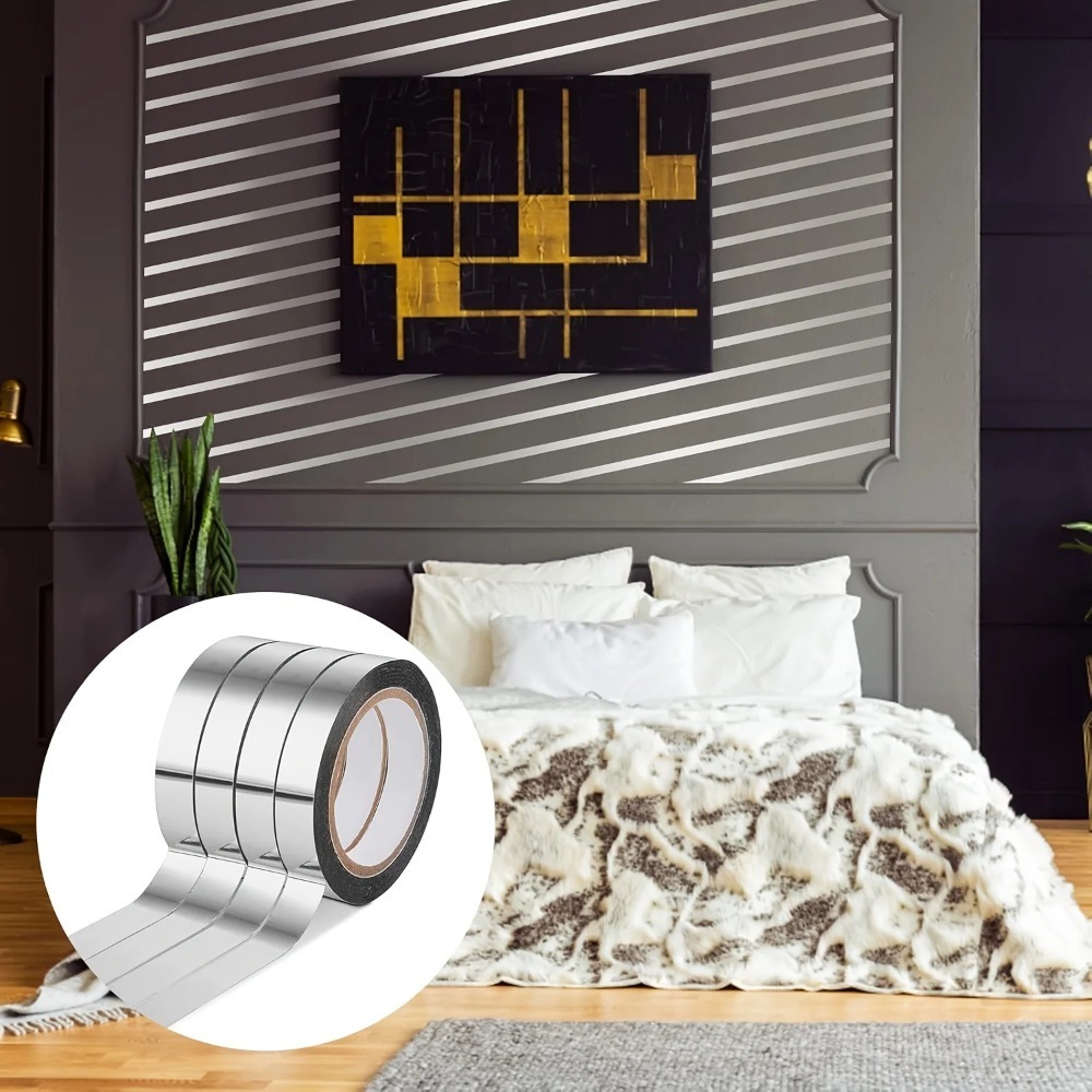 Silvery Metallic Mirror Tape,A - Home Theater Bathroom recension och pris