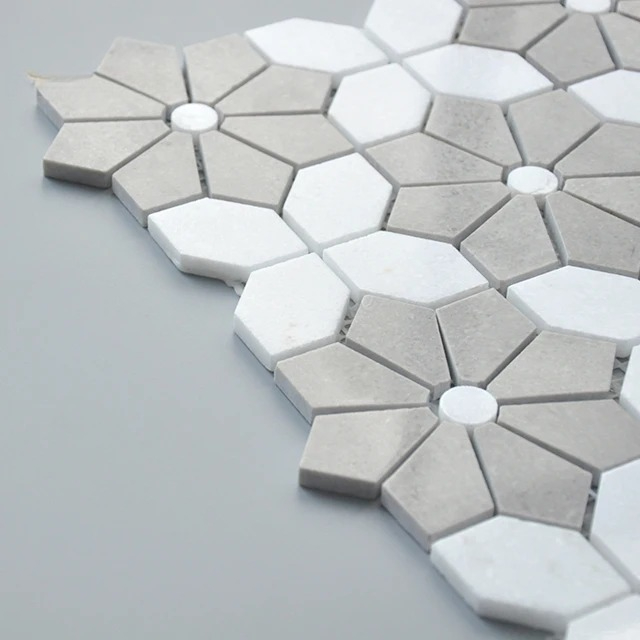 Mosaic Marble Tile for White M - Home Bathroom Tiles Design recension och pris