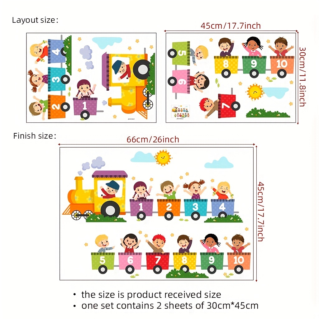 2Pcs Colorful Educational Digi - Home One Bathroom recension och pris