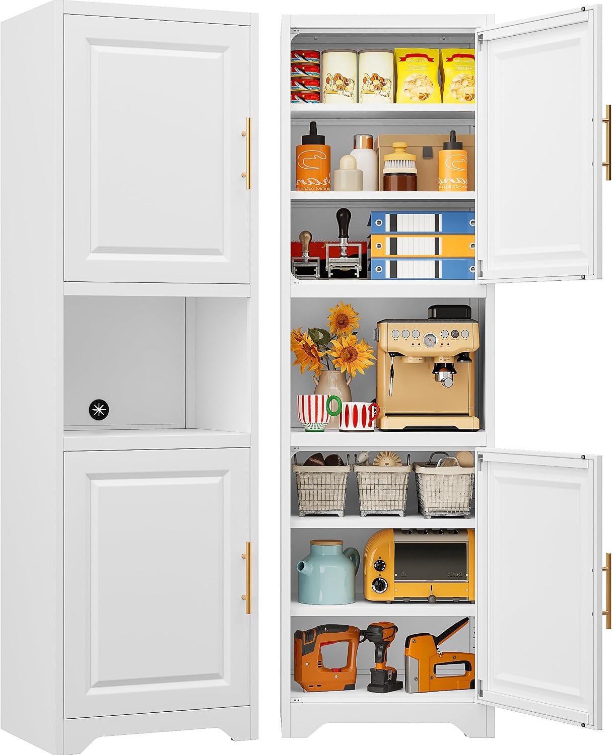 67 Inch Tall Narrow Storage Ca - Home Bathroom Door recension och pris