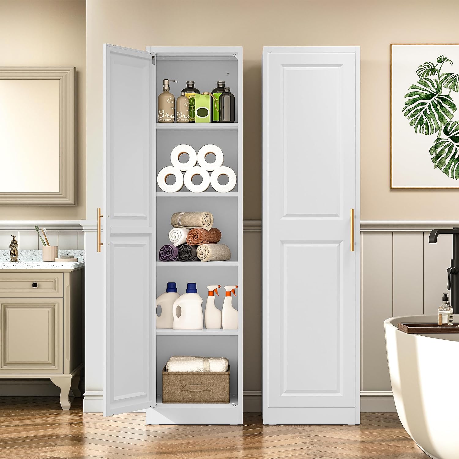 Tall Narrow Storage Cabinet Wi - Home Goods Bathroom Cabinets recension och pris