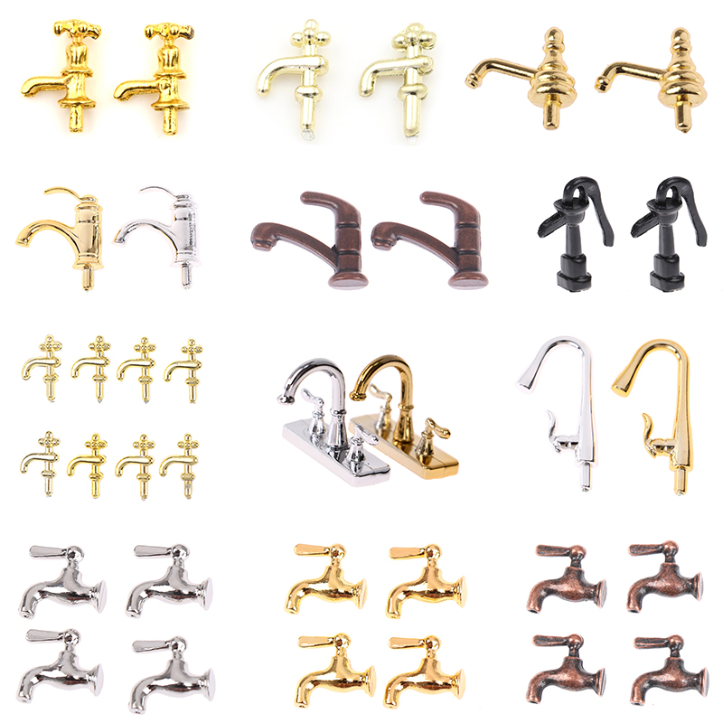 1/2/4/12PCS 1:12 Miniature Met - Home Bathroom Taps recension och pris