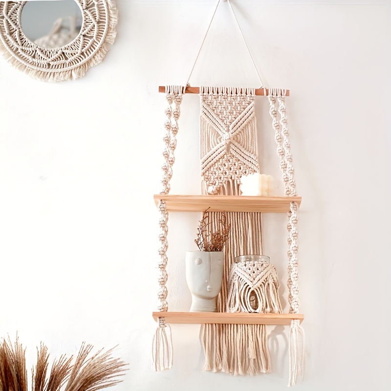 Bohemian Handmade Macrame Wove - Home Bathroom Shelf recension och pris