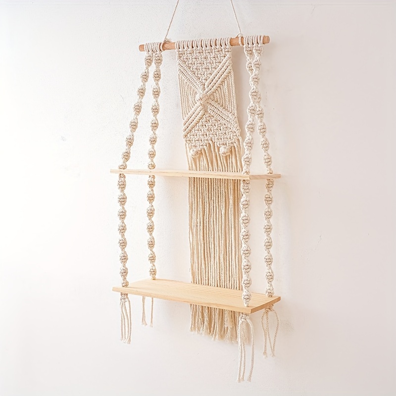 Bohemian Handmade Macrame Wove - Home Bathroom Shelf recension och pris