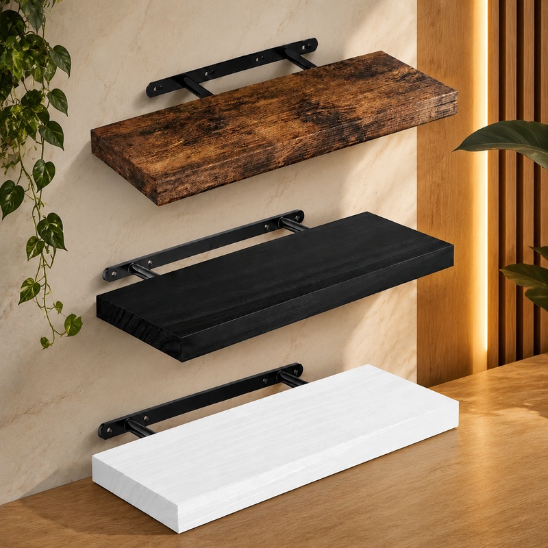 Durable Floating Wall Shelf wi - Home Bathroom Shelf recension och pris