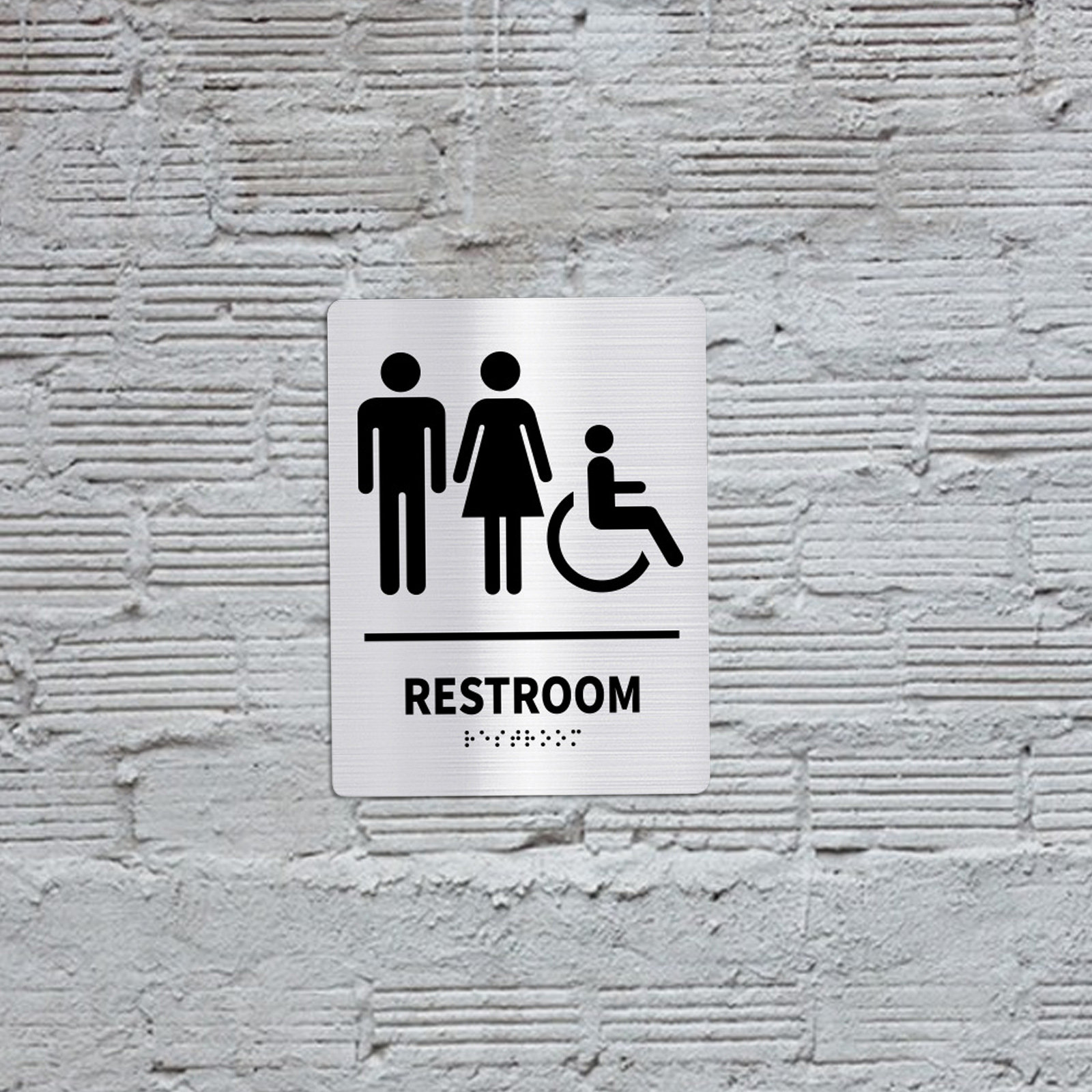 2Pcs Restroom Sign Stainless S - Home Bathroom Door recension och pris