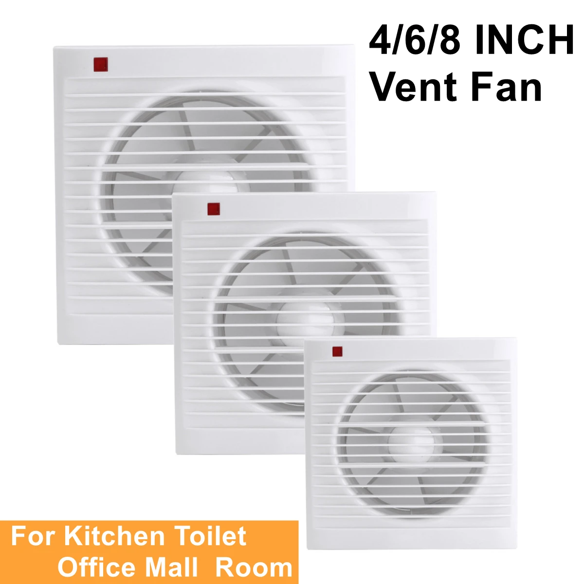 4 Inch 6 Inch 8 Inch 220V Mute - Home Bathroom Fan recension och pris