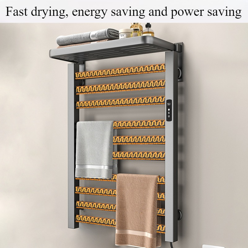 Metal Electric Heat Towel Rail - Home Bathroom Shelf recension och pris