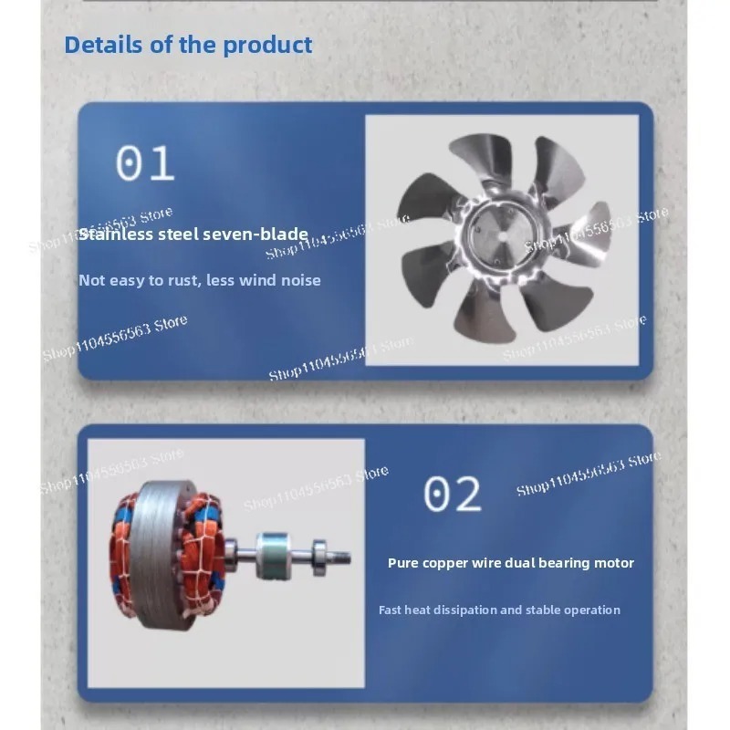 6 7 8 Inch Stainless Steel Kit - Home Bathroom Fan recension och pris